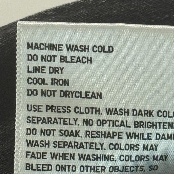 *Uniqlo Jeans Mens 34X32 Black Denim Straight Leg Dark Wash Stretch - Picture 10 of 11